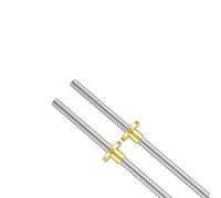JIEYUZYUO T8 Screw Thread 8Mm Trapezoidal Rod 1Mm 2Mm 4Mm 8Mm Length 100Mm To 800Mm Cnc 3D Printer With Brass Nut/Pitch 2Mm 2Mm/100Mm