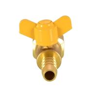 JIEYUZYUO Valvola a Sfera Pagoda da 1/4", 3/8", 1/2", Filo Esterno in Rame, Giunto Dentato Interno, Inserimento Rapido, Ugello per Tubo Flessibile Dell'Acqua da 8/10/12 Mm/2 Outer Teeth 8Mm