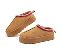 Jifenkla Stivali da Neve Donna,Design in pizzo a onde alla moda,Foderato Caldo Stivaletti invernali,Antiscivolo Impermeabili suola in gomma,Leggerie Comode Pelliccia Breve Scarpe,Outdoor