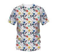 JIFENLI T-Shirts 3D da Uomo Maglietta Moda Estiva creatività retrò negli Anni '1990 T Shirt Grafiche per Gli Uomini Stampate Casual O-Collo Tees