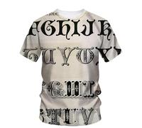 JIFENLI T-Shirts 3D da Uomo Maglietta Moda Estiva creatività retrò negli Anni '1990 T Shirt Grafiche per Gli Uomini Stampate Casual O-Collo Tees