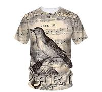 JIFENLI T-Shirts 3D da Uomo Maglietta Moda Estiva creatività retrò negli Anni '1990 T Shirt Grafiche per Gli Uomini Stampate Casual O-Collo Tees