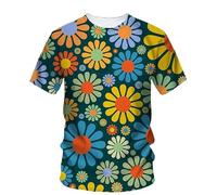 JIFENLI T-Shirts 3D da Uomo Maglietta Moda Estiva creatività retrò negli Anni '1990 T Shirt Grafiche per Gli Uomini Stampate Casual O-Collo Tees