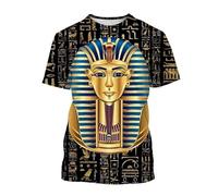 JIFENLI T-Shirts 3D da Uomo Maglietta Summer Pharaoh Graphic 3D Print T-Shirts Men Women Ancient Egyptian God Eye T Shirt Short Sleeve Oversized Tee Top
