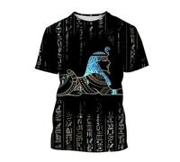 JIFENLI T-Shirts 3D da Uomo Maglietta Summer Pharaoh Graphic 3D Print T-Shirts Men Women Ancient Egyptian God Eye T Shirt Short Sleeve Oversized Tee Top