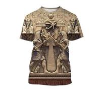 JIFENLI T-Shirts 3D da Uomo Maglietta Summer Pharaoh Graphic 3D Print T-Shirts Men Women Ancient Egyptian God Eye T Shirt Short Sleeve Oversized Tee Top