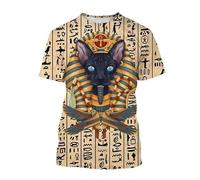 JIFENLI T-Shirts 3D da Uomo Maglietta Summer Pharaoh Graphic 3D Print T-Shirts Men Women Ancient Egyptian God Eye T Shirt Short Sleeve Oversized Tee Top