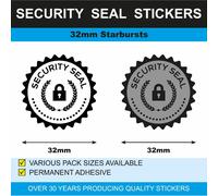 Jiffy Borsa / Busta /Lettera Security Seals Scegli il Tuo Adesivo Misura