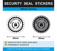 Jiffy Borsa / Busta /Lettera Security Seals Scegli il Tuo Adesivo Misura