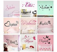 jifu Adesivo con Nome Personalizzato, Adesivo Nome Personalizzata Murale Nome Personalizzato Wall Stickers Personalizzato Decorazione Cameretta Bambina Adesivi Murali Nome (L)