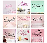 jifu Adesivo con Nome Personalizzato, Adesivo Nome Personalizzata Murale Nome Personalizzato Wall Stickers Personalizzato Decorazione Cameretta Bambina Adesivi Murali Nome (XL)