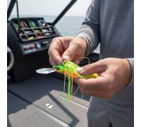 Jig con lama e amo, accessori per la pesca di persici, trote e lucioperca.