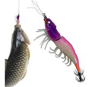 Jig da in acqua salata | Esca Artificiale A Forma Di Gambero - Jig Calamari Glow Di Mare,Per Fiume, Ambiente Esterno, Riva, Stagno, Lago, Acque Poco Profonde E Basse, Acqua, Uomini E I Padri