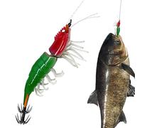 Jig da in acqua salata - Tackle A Forma Di Gambero - Lure Da Mare Per Calamaro,Per all'aperto stagni fiumi sponde fluviali fondali poco profondi acqua uomo, papà e marito