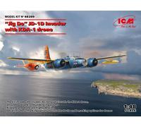 Jig Dog JD-1D Invader With KDA-1 Drone 1:48 Plastic Model Kit ICM