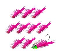 Jig Gonne | 10-Bundle silicone esche da Gonne | per pesci per acqua di mare spigola giovani amici famiglia attività all'aperto campeggio sopravvivenza