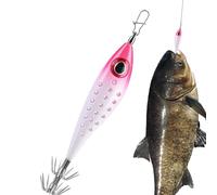 Jig per Calamari, Esche Artificiali Multi-Amo Da Pesca, Esca totanara a gambero fosforescente, Per fiumi laghi stagni navi seppie pescatori all'aperto appassionati