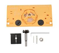 Jig per la foratura delle cerniere da 35 mm, guida per la foratura dei fori delle cerniere per la lavorazione del legno con taglierina e punta da 1/16 di pollice, kit di guide per (Gialla)