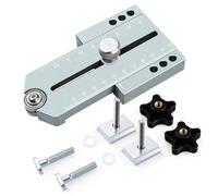 Jig per taglio sottile allungato, guida per da tavolo in lega di alluminio con doppio cuscinetto per router a nastro, adatta alle fessure per incisioni a T, range di 175 mm pe (Grigio)
