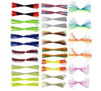 Jig Skirts per la pesca, 30 fasci in morbido silicone, facili da usare | Spinnerbait Skirts per la pesca in acqua salata per la pesca in fiumi, laghi, laghetti, barche e rive, persico