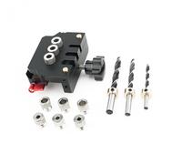 Jig tascabile per precisione nella lavorazione del legno, con guida per trapano regolabile e modelli di tasselli, strumento per la costruzione di mobili