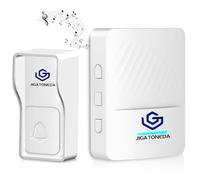 JIGATONEDA Campanello, Campanello Wireless Autoalimentato Copertura Impermeabile, Non Richiede Pile, Campanello Senza Fili per Casa Portata 1000 Piedi, 4 Livelli di Volume e 50 Suoni, Flash LED