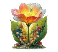 Jigfoxy Magic Floral Kingdom Puzzle in legno per adulti, puzzle unico a forma di animale, gioco rilassante rompicapo, regalo creativo in scatola premium (34 x 27,2 cm)