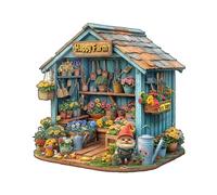 Jigfoxy Puzzle in legno per adulti, Happy Farm Gufo in legno per adulti, puzzle unico in legno, famiglia e amici, L-34 x 33,2 cm, 260 pezzi