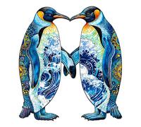 Jigfoxy Puzzle in legno per adulti, pinguini in legno, per adulti, Adatto per Adulti e Bambini, Giocattolo Unico a Forma di Animale, Regalo Adatto per Famiglia e Amici,L-34 x 30,6 cm, 250 pezzi