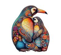 Jigfoxy Puzzle in legno per adulti, pinguino in legno per adulti, puzzle in legno per adulti e bambini, unici giochi a forma di animale per amici della famiglia, M-30 x 24,4 cm, 190 pezzi