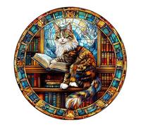 Jigfoxy Puzzle in legno per adulti, puzzle in legno per adulti, puzzle unico con animali in legno, famiglia e amici, L-34 x 33,7 cm, 269 pezzi