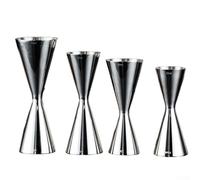 Jigger da cocktail in stile giapponese, in acciaio inox, 30/45 ml, doppia misurina, kit di precisione per barista, whisky, gin casa, bar, argento (60/90 ml)
