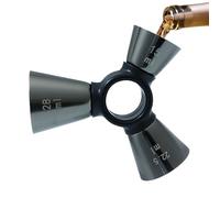 Jigger Per Barman - Acciaio Inossidabile 3 Estremità Ergonomico Preciso | Efficiente Misurino Per Cocktail, Di Lunga Durata Per Adulti, Professionisti, Appassionati, Principianti, Amanti, Famiglie.