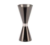 Jigger professionale per cocktail, misurino da bar a doppia estremità in acciaio inossidabile 304 con scala precisa per baristi, strumenti e accessori per bar, domestica (Nera)