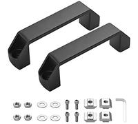 JiGiU 2 Pezzi Maniglie Tira in Lega di Alluminio 120mm Maniglia ad Arco con Scanalatura 6 Dado a T, Viti M6 * 16, Rondella, Chiave Inglese, Maniglia Tira per Profilo in Alluminio Serie 3030