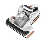 JIGOO Aspiratore acaro per materassi, 700 W, con luce UV, 15 kpa, aspirapolvere antiacari, rimuove il 99,9%, indicatore LED, 72 dB, basso rumore (Bianco)