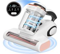 JIGOO J300 Aspiratore acaro con sensore acaro della polvere e luce UV, 500 W, con indicatore LED intelligente, per chi soffre di allergie, rimuove il 99,9% di allergeni, per materassi, letti e divani