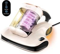 JIGOO S100 Battimaterasso, Aspiratore per materassi con luce UV e vibrazione, aspirapolvere antiacari, sensore acaro della polvere, indicatore LED, ultrasuoni, rimuove il 99,9%, per materassi, letti