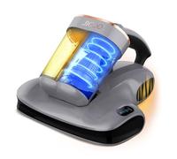 JIGOO S100 Battimaterasso Senza Fili: Pulizia Profonda Anti-Allergeni Aspirapolvere Antiacaro Con Luce UV, Aspirapolvere Potente 80000 RPM/Minuto per Materassi/Culle/Divani/Peli di Animali Domestici