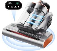 JIGOO S300 PRO Battimaterasso con Luce UV-C,500W,Aspiratore portatile con Sensore di acari,display digitale intelligente, Antiacaro, Rimuove gli allergeni per la pulizia di materassi,divani