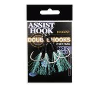 Jigs Slow Fall Amo da pesca Dancing Stingers Jigging Esche da pesca Assist Ganci con Teaser Ganci di ricambio Confezione da 2 Attrezzature professionali