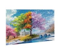 Jigsaw Puzzle,1000 Pezzi Puzzle Classici,Albero Delle Quattro Stagioni Puzzle Rilassamento Intelligence,Mpossibile Difficile Puzzles impegnativo adulti Puzzles Gioco Familiare,Regalo Piante 1 K0F-874