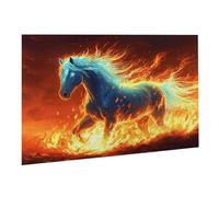 Jigsaw Puzzle, 1000 Pezzi Puzzle Classici, Fuoco Puzzle Rilassamento Intelligence, Mpossibile Difficile Puzzles impegnativo adulti Puzzles Gioco Familiare, Regalo Amore Amico Cavallo K0F-273