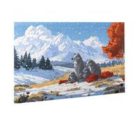 Jigsaw Puzzle, 1000 Pezzi Puzzle Classici, Vista Sulla Neve Puzzle Rilassamento Intelligence, Mpossibile Difficile Puzzle Impegnativo per Adulti Puzzle Gioco Familiare, Regalo per Amore Lupo fr0-189