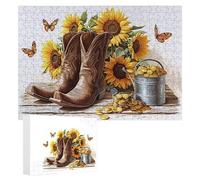 Jigsaw Puzzle, 1500Pcs Puzzle Classici, Scarpe Girasole Puzzles Giochi Rilassamento e Intelligence, Puzzles per Gioco Familiare, Festa Aziendale, Idea Regalo Made per Amore e Amico, 87 x 57 cm J-702