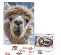 Jigsaw Puzzle 500 pezzi Immagine in legno personalizzata da foto Puzzle personalizzato da immagini Puzzle divertenti alpaca lama per adulti Famiglia Compleanno Natale San Valentino Regali