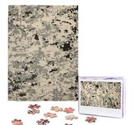 Jigsaw Puzzle 500 pezzi Immagine in legno personalizzata da foto Puzzle personalizzato da immagini Puzzle mimetico digitale esercito per adulti Famiglia Compleanno Natale San Valentino Regali