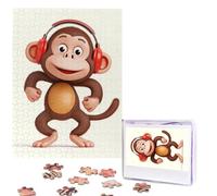 Jigsaw Puzzle 500 pezzi Immagine in legno personalizzata da foto Puzzle personalizzato da immagini Scimmia cattiva Puzzle per adulti Famiglia Compleanno Natale San Valentino Regali