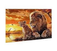 Jigsaw Puzzle, 5000 Pezzi Puzzle Classici, Animali Puzzle Rilassamento Intelligence, Mpossibile Difficile Puzzles impegnativo adulti Puzzles Gioco Familiare, Regalo Amore Amico Il Leone K0F-274