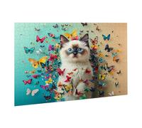 Jigsaw Puzzle, 5000 Pezzi Puzzle Classici, Farfalla Puzzle Rilassamento Intelligence, Mpossibile Difficile Puzzle Impegnativo per Adulti Puzzle Gioco Familiare, Regalo per Amore Amico Gatto fr0-751